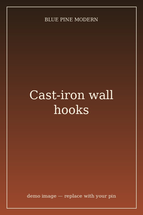 Rustic cast-iron wall hooks