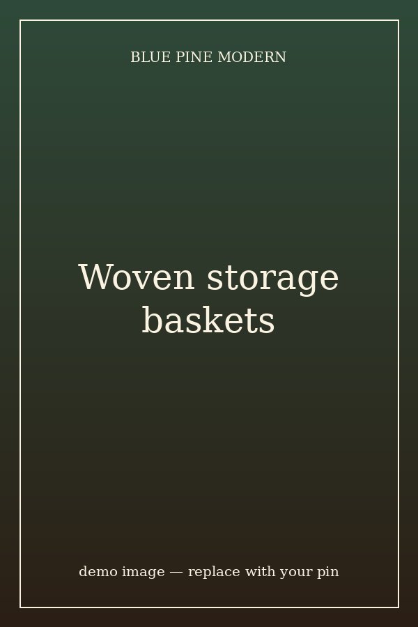 Woven seagrass storage baskets