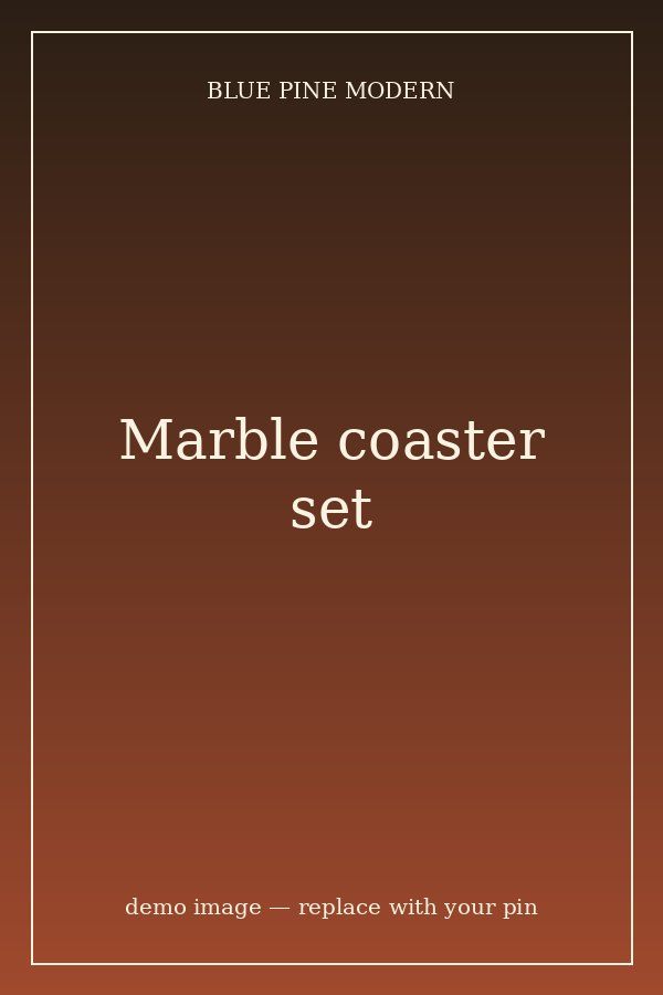 Set of marble coasters
