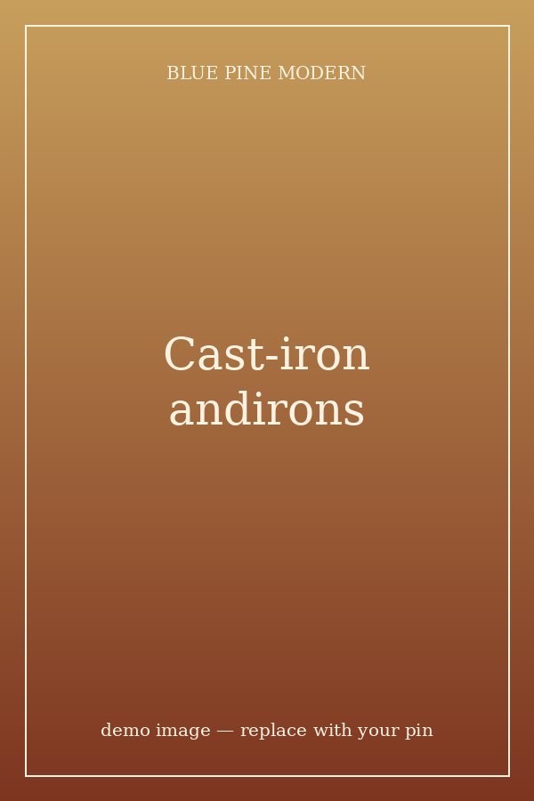 Cast-iron fireplace andirons