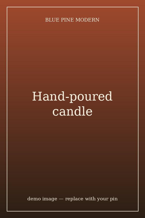 Hand-poured soy candle on a mantel
