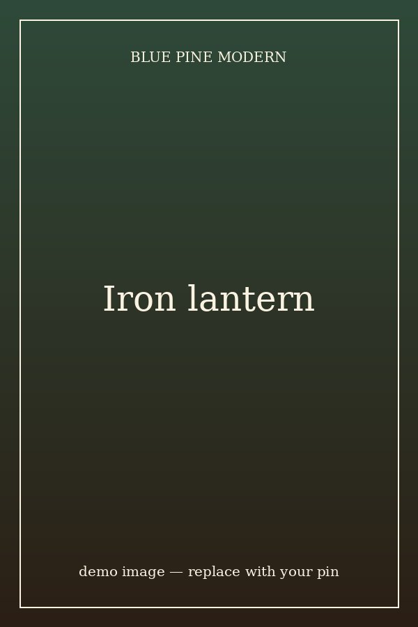 Black iron candle lantern