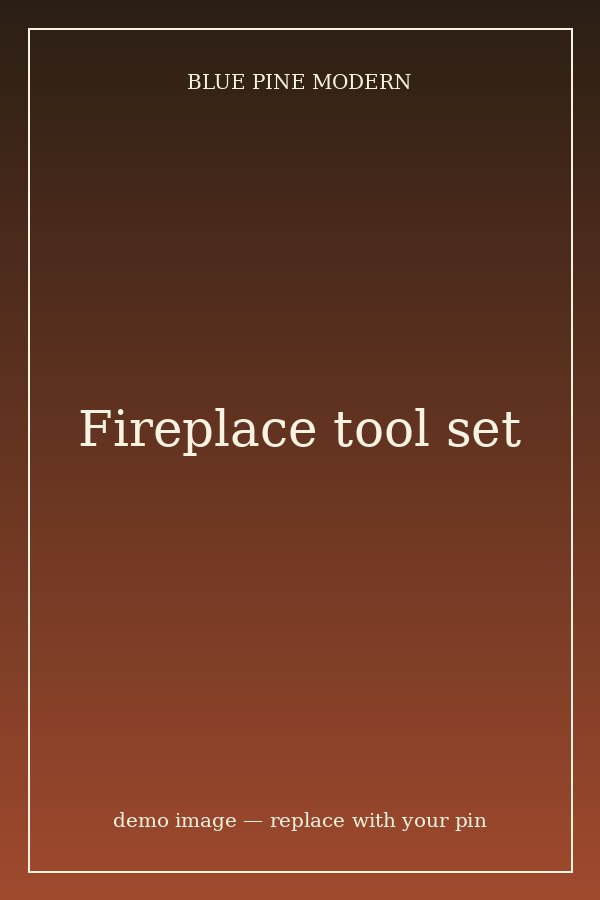 Wrought-iron fireplace tool set