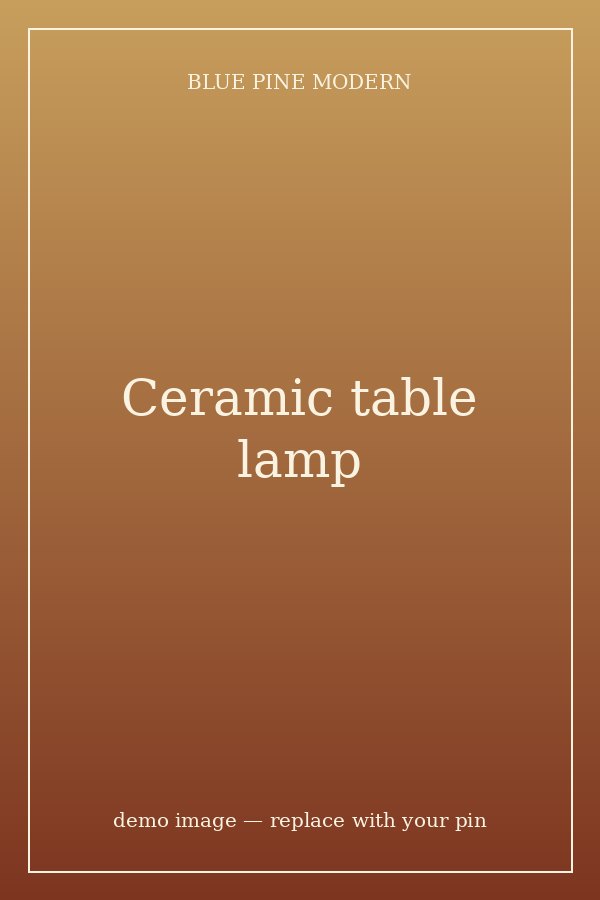 Ceramic table lamp with linen shade