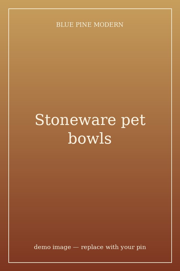 Stoneware pet food bowls