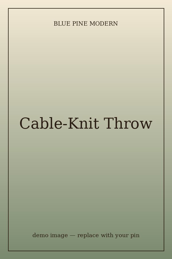 Cream cable-knit throw blanket